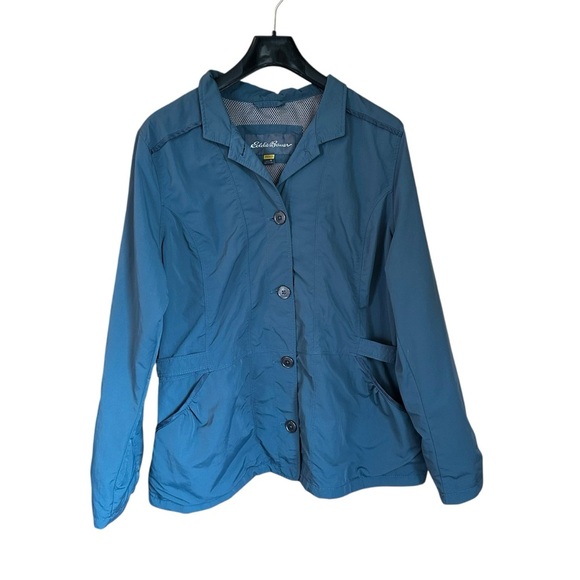 Eddie Bauer Travex Women's Voyager Travel Button Front Jacket Blue XL - Picture 4 of 12